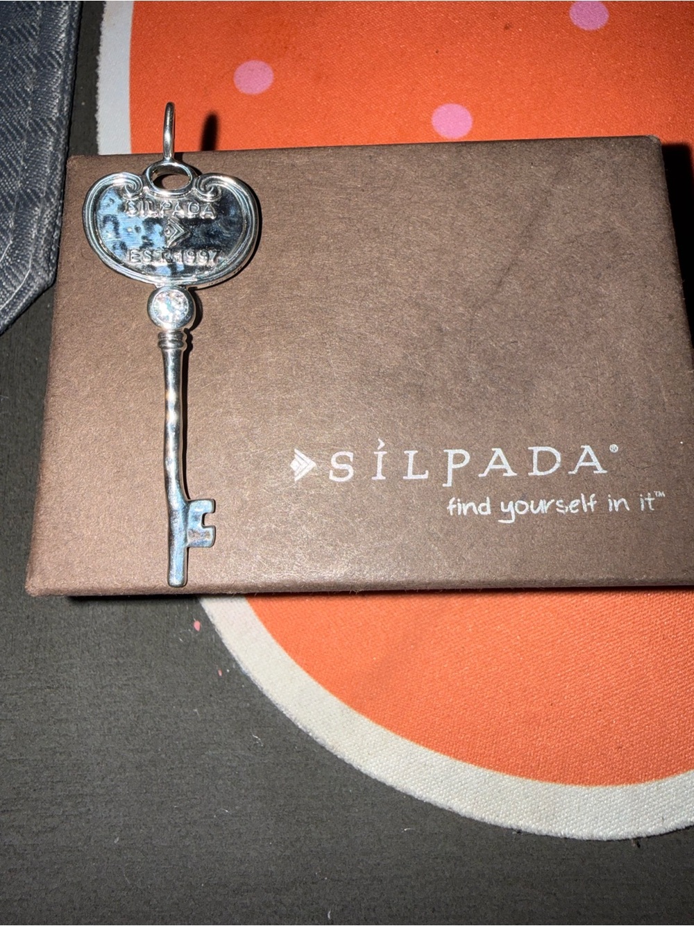 Silpada Silver Key Charm Pendant
